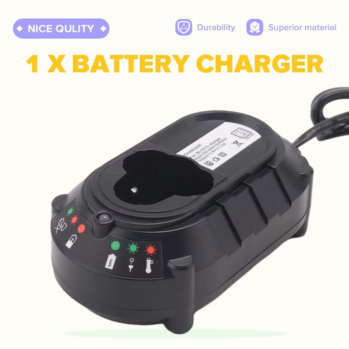 

Зарядное устройство (PQWN) для литий-ионных аккумуляторов Makita BL1013 BL1014 10.8V-12V, DC10WA, для электроинструментов, дрелей и шуруповертов