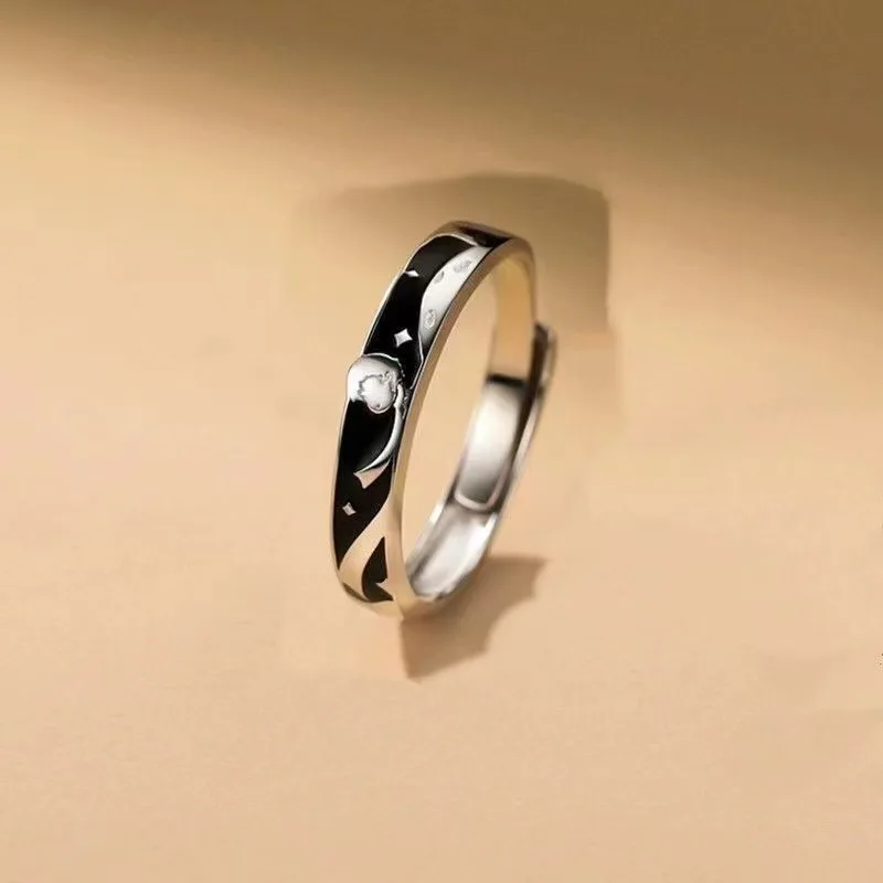 Thaya S925 Silver Elegant Rings for Couple Princess and Rose Wedding Engagement Finger Ring for Women Man Fashion Jewelry Gifts