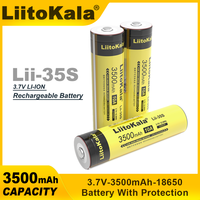 1-6PCS LiitoKala Lii-35S 18650 Battery 3.7V 3500mAh Recharge Lithium Battery Suitable for Flashlight PCB Protection