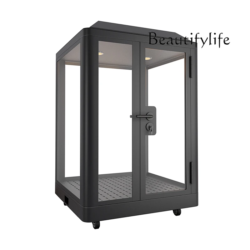 Pet small kennel mini household soundproof box cute mobile silent display cabinet soundproof compartment