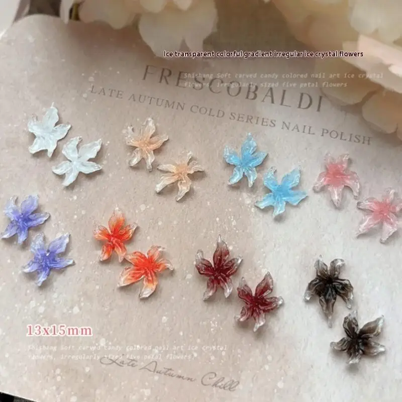 30 sztuk kwiat lilii Nail Art Charms 3D ozdoby do paznokci akcesoria do Manicure materiał żywiczny DIY entuzjastów zdobienia paznokci