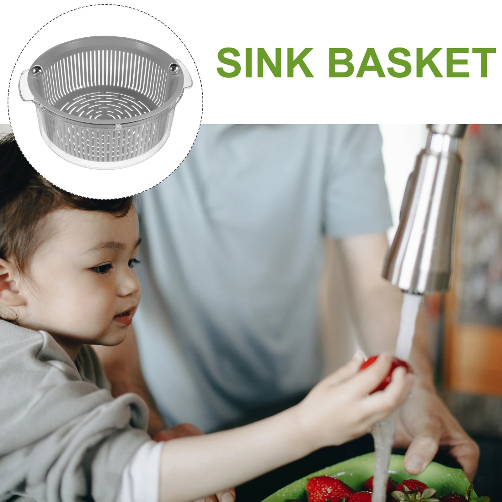

Rotating Double-Layer Vegetable Draining Basket Multipurpose Fruit Washing Strainer Kitchen Colander Bowl Drain Basket for Food