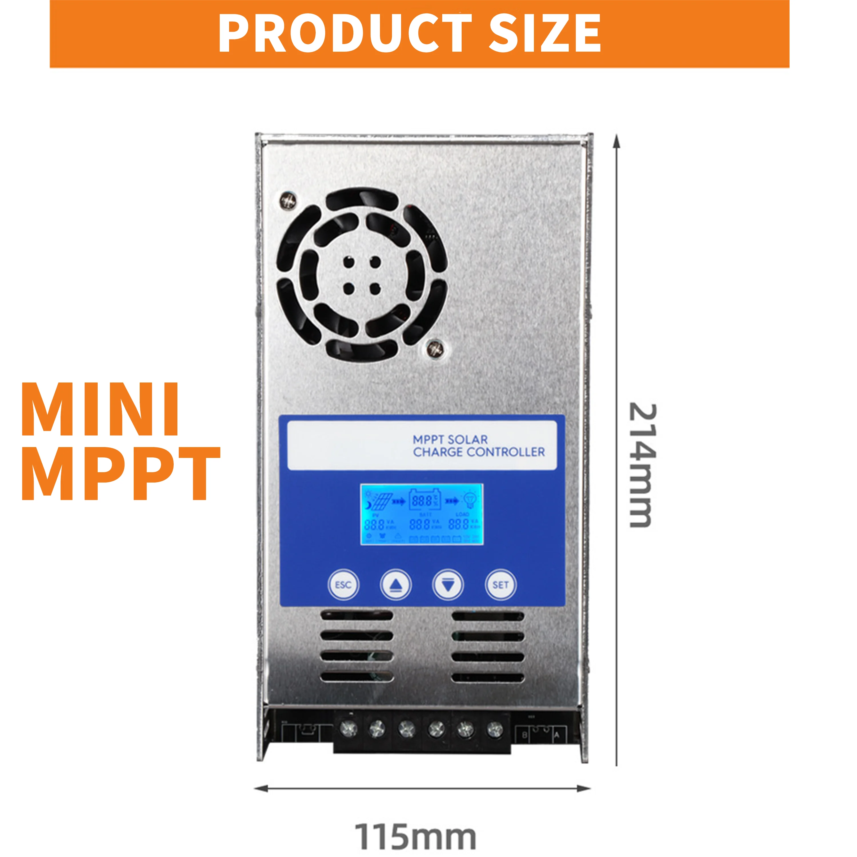 Powlsojx 60A MPPT 12V 24V 36V 48V Auto Solar Charge Controller Max PV 180V Lead Acid Lithium Battery Mini Regulador Charger