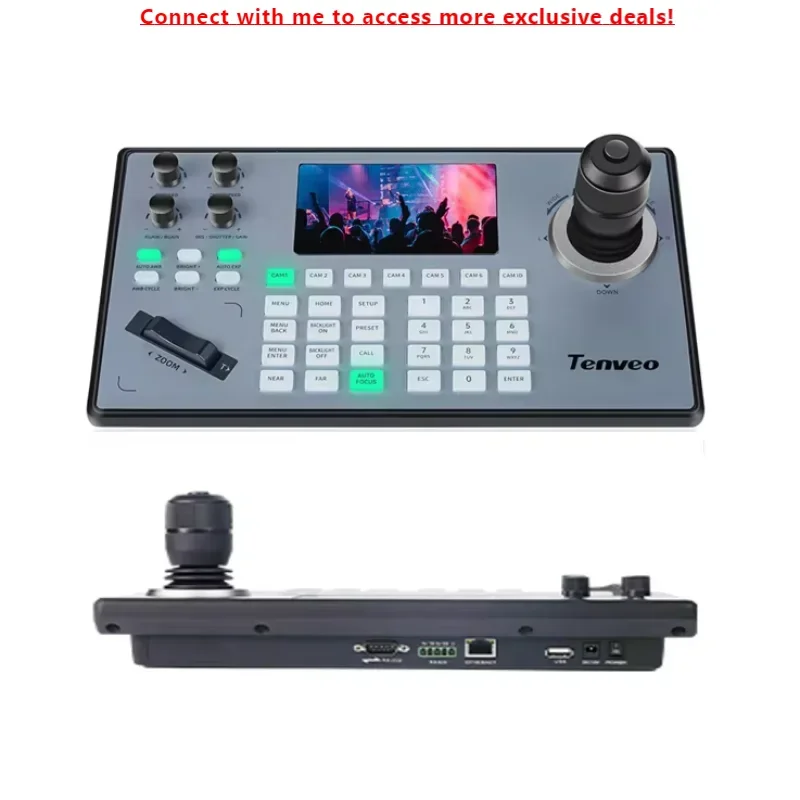 

2024 Tenveo KB200PRO NDI PTZ Video Conference Camera Controller 4D Joystick Controller
