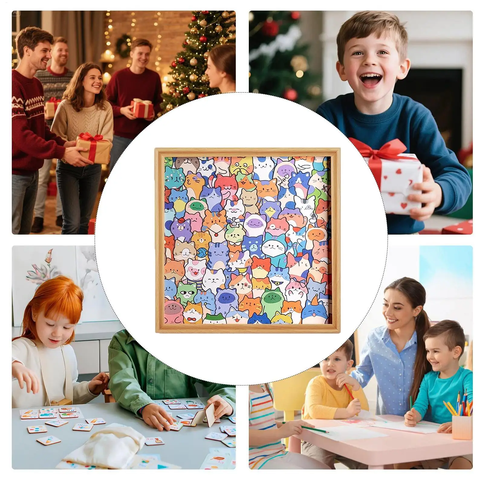 猫パズル カラーリング猫 知育玩具 かわいい子猫の絵画パズルゲーム 子供用 男の子 女の子 旅行 ホームスクール 教室