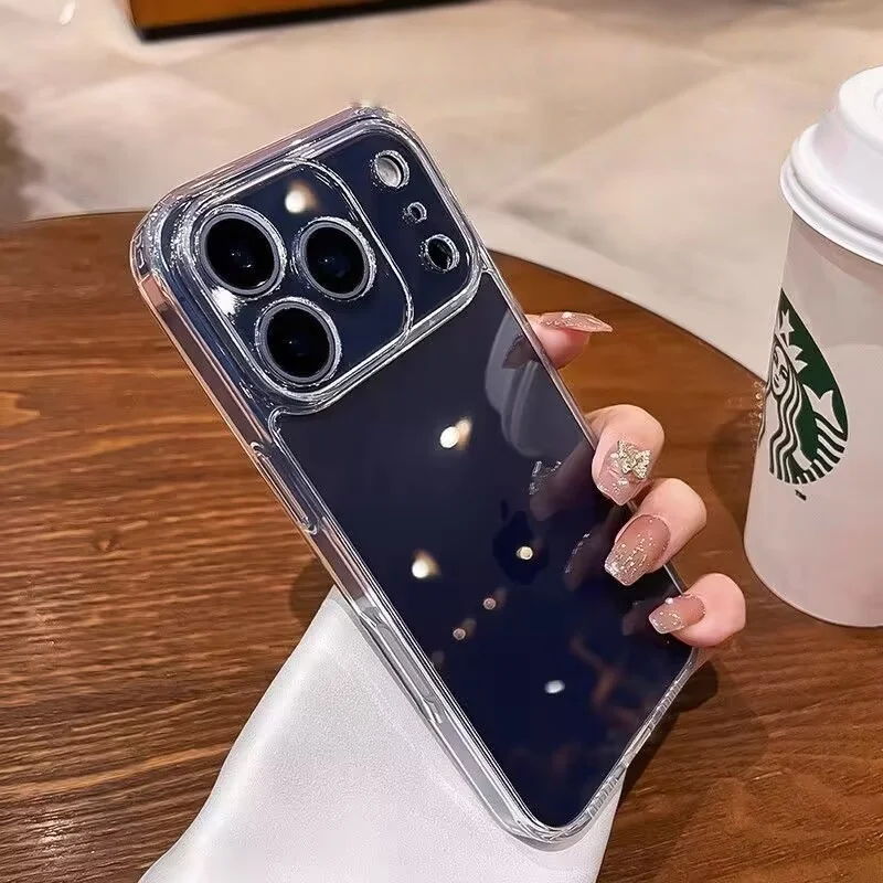 غطاء سيليكون شفاف لهاتف آيفون 17 برو ماكس 17 اير 16 15 14 12 13 11 برو ماكس 16e X 16 Plus 13 حافظة هاتف صغيرة ناعمة شفافة #4