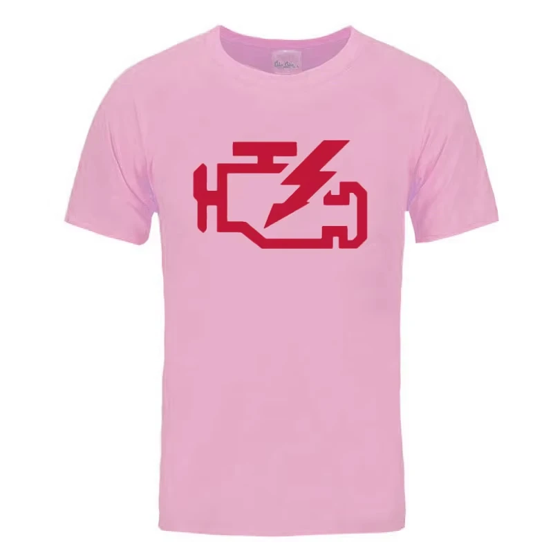 2026 New CHECK ENGINE LIGHT Mechanic Auto‑Repair Funny Graphic T‑Shirt, Men Short Sleeve Casual Tops Multi‑Size