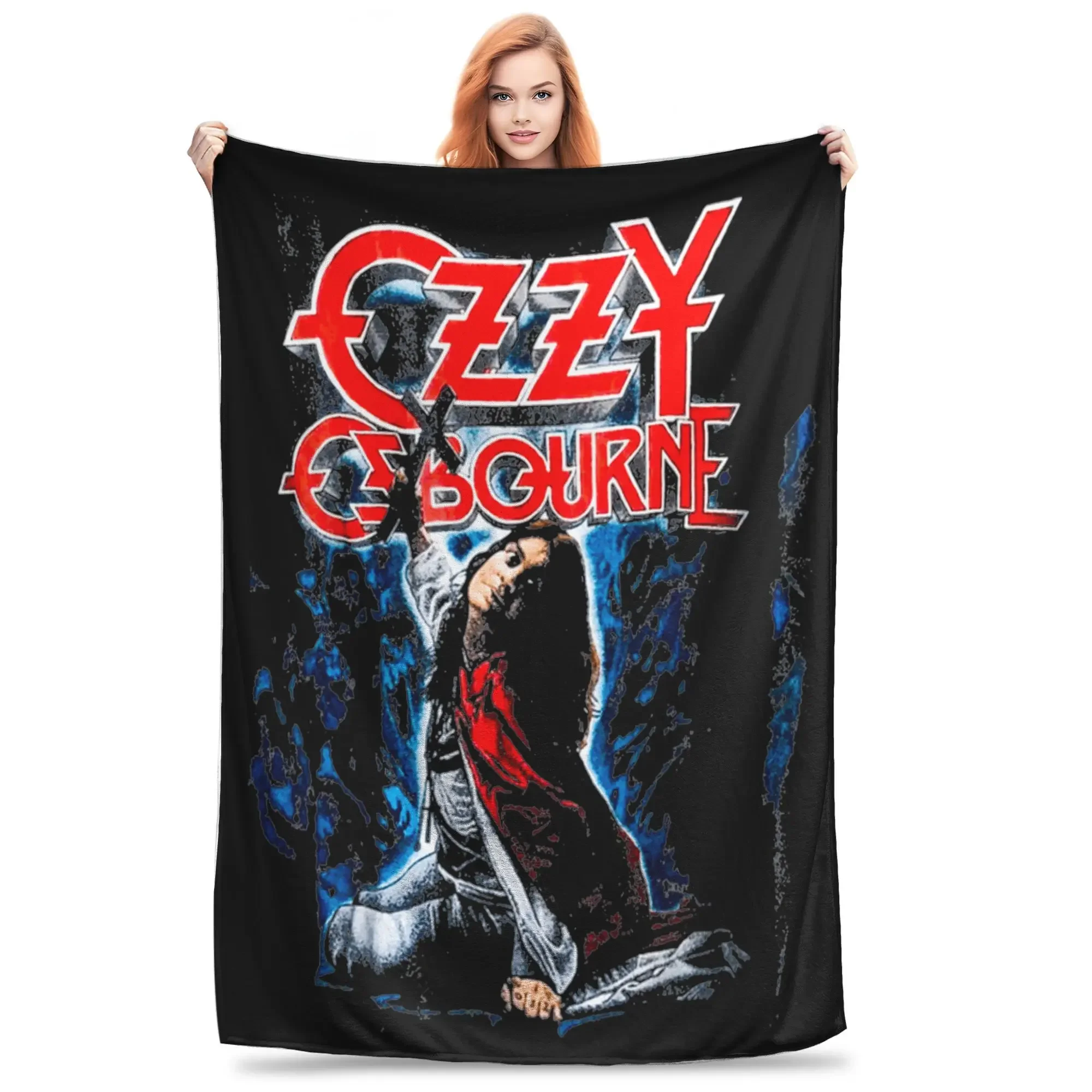 

Фланелевое одеяло Ozzy Osbourne, винтажное теплое одеяло для кровати, гостиной, домашнего декора, весна-осень