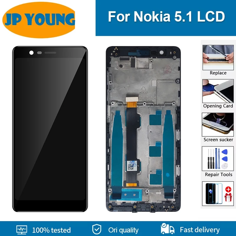

5.5'' Original LCD for For Nokia 5.1 TA-1061 TA-1075 TA-1076 TA-1081 LCD Touch Screen Digitizer Assembly for Nokia 5.1 Display