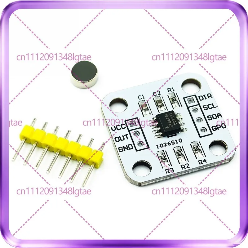 3.-5pcs AS5600 Magnetic Encoder, Magnetic Induction Angle Measurement Sensor Module 12bit High Precision