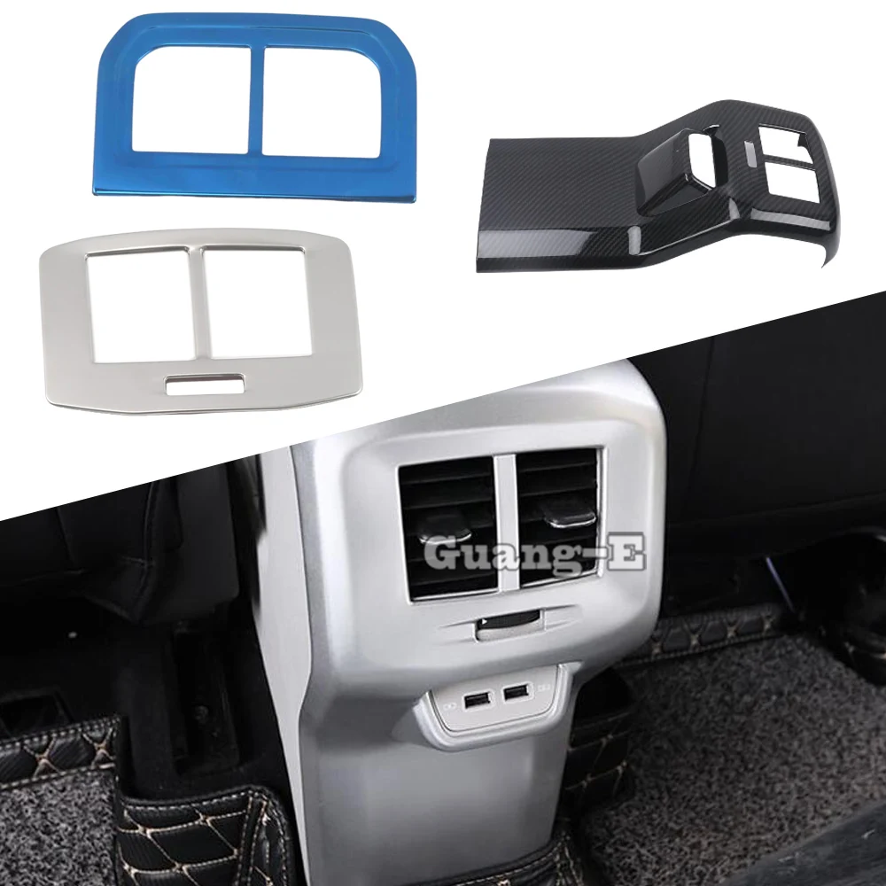 Car Styling Sticker Rear Back Cover Air Conditioning Outlet Vent Frame For Volkswagen VW T-cross Tcross 2019 2020 2021 2022 2023