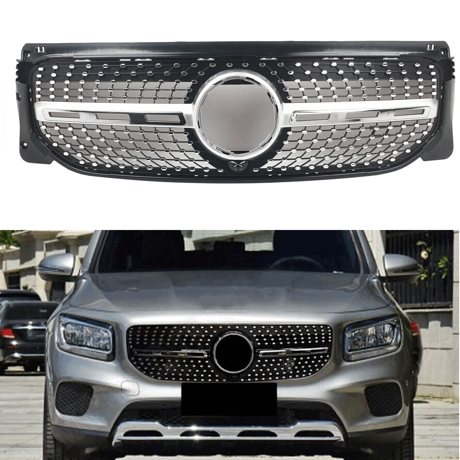 Front Racing Facelift Grilles For Mercedes-Benz X247 GLB-Class 2020+ON GLB250