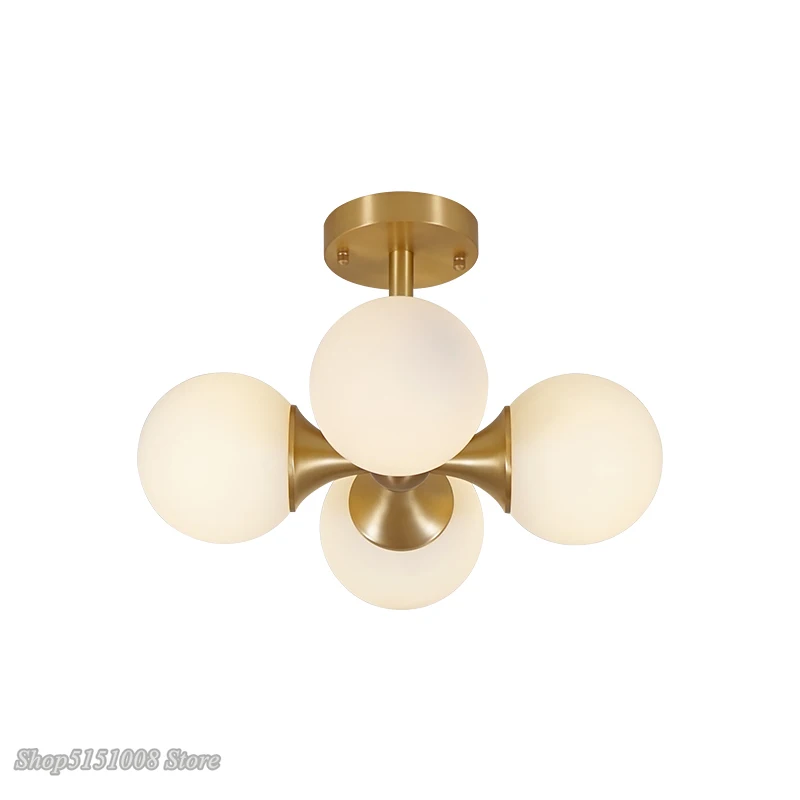 Modern LED Ceiling Lights Nordic Creative Glass Ball Led ceiling lamps  living room Kitchen  Magic bean bedroom garnish fixtures