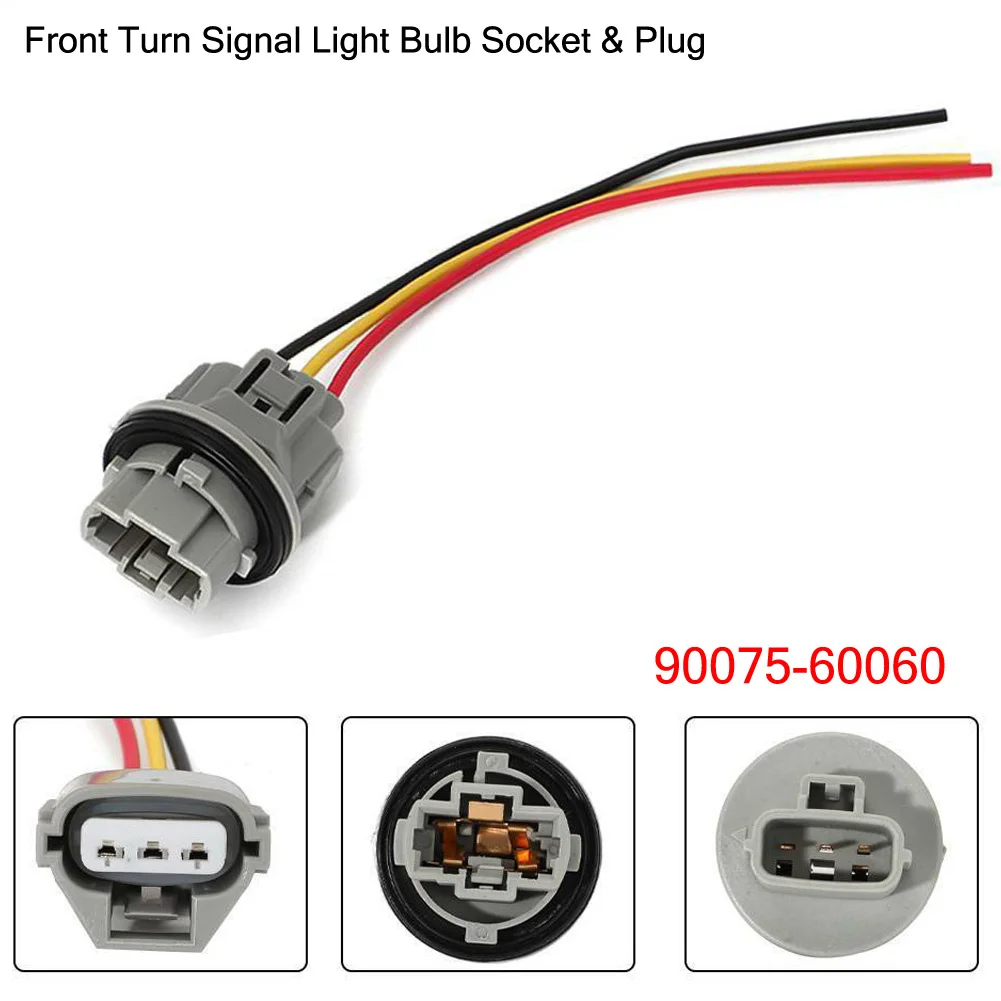 

For Tacoma Connector For Toyota 3-way Bulb Socket Plug Car Accessories Plastic Turn Signal Light 1 Pcs Pigtail