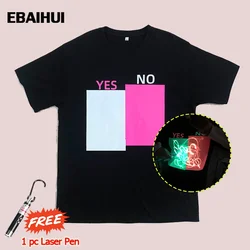 E-BAIHUI Creative Interactive Glow Men T Shirt In Dark T-Shirt Graffiti Paint Luminous Shirts Couple Large Size Loose T-shirts