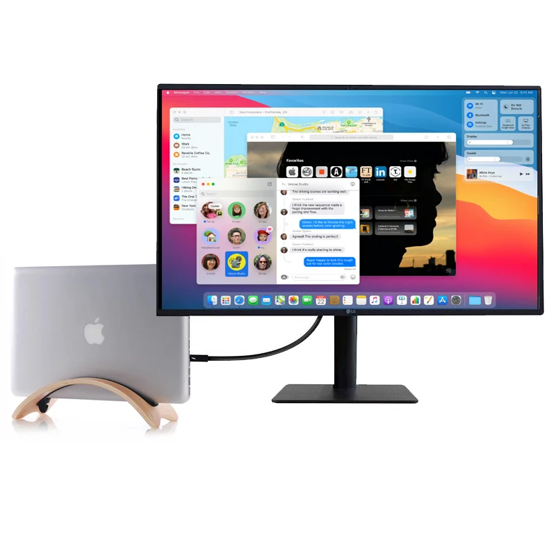 Wooden Vertical Desktop Laptop Stand for Apple Macbook Pro Air 2025 M4 M2 15 14 16 inch Pro 13  Holder Base Bracket Dock