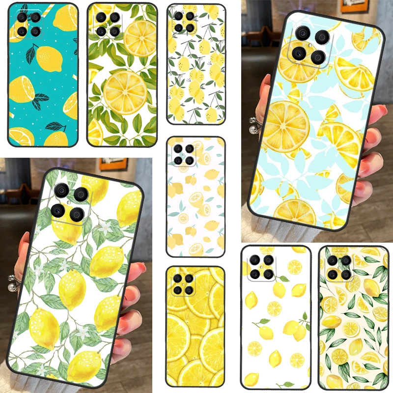 Fruit Lemon For Huawei Honor X9a X7 X8 X9 50 70 P20 P40 P30 Lite Mate 50 Pro Nova 5T P Smart 2021 Case