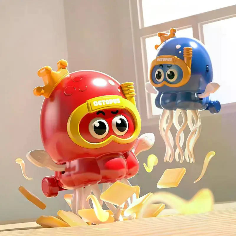 Electric Dancing Octopus Toy, Interactive Walking Squid with Light and Music for Kids