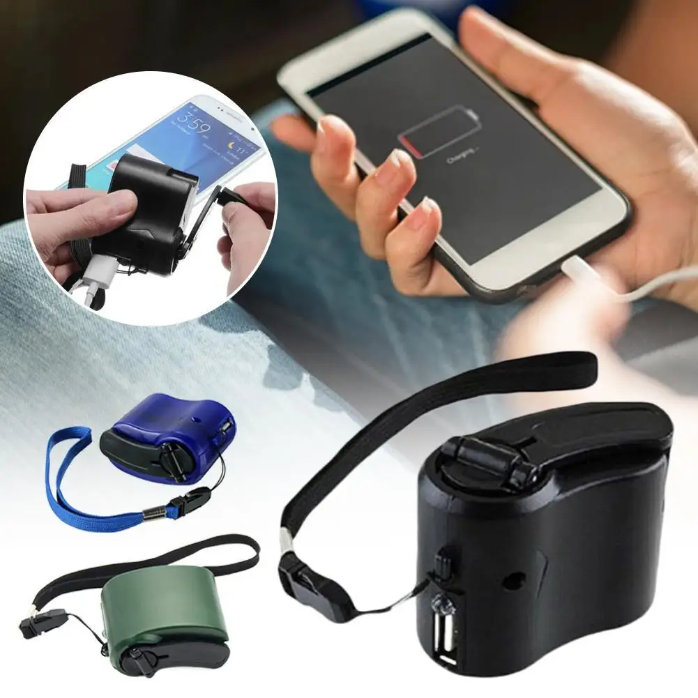 Emergency Hand Cranking USB Charger Portable Outdoor Phone Power Supply No Battery Generator for Travel Hiking Camping
