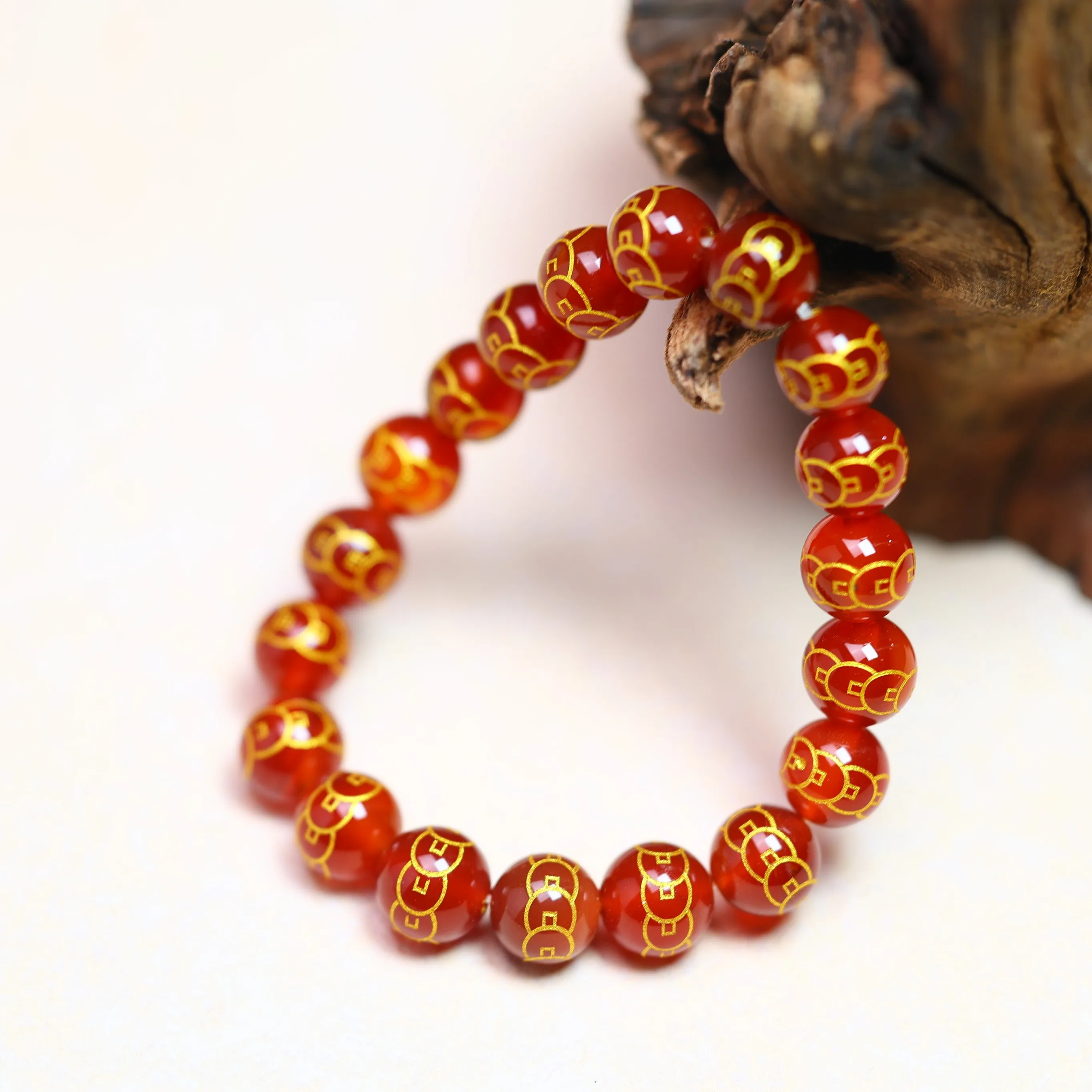 

A fine red agate wealth freedom bracelet for men and women, symbolizing the attraction of wealth, is a perfect gift for family