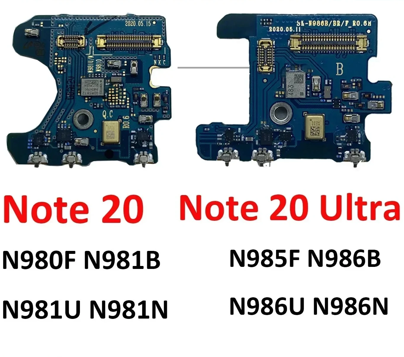 For Samsung Galaxy Note 20 Ultra 4G 5G N981U N980F N985F N986U Mic Microphone Board Flex Cable Noise Reduction Repair Part