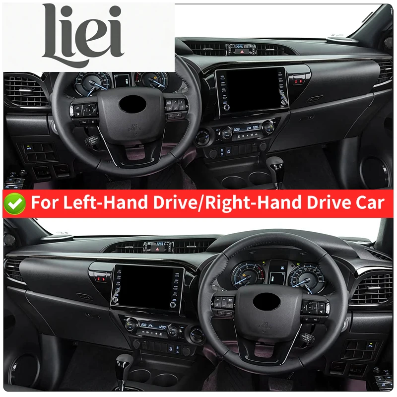 LIEI For Toyota Hilux Revo 2016-2024 Rocco Left & Right Air Vent Cover Trim ABS Carbon Fiber Pattern Interior Decoration Accesso