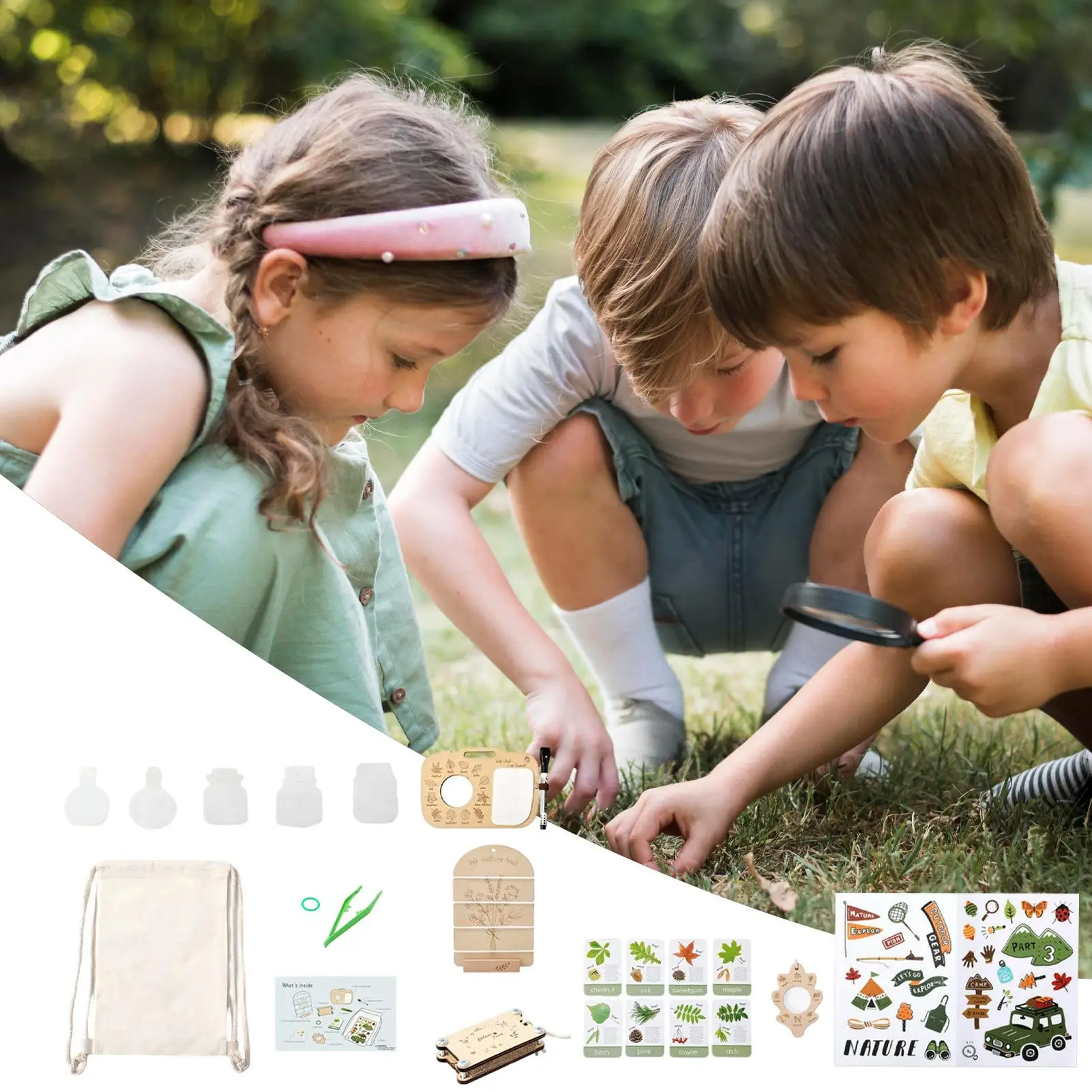 自然のおもちゃ 植物顕微鏡 教育用ギア 子供用 アウトドアアドベンチャーキット ティーンエイジャー 学生 学校 誕生日 キャンプ 屋外 庭用