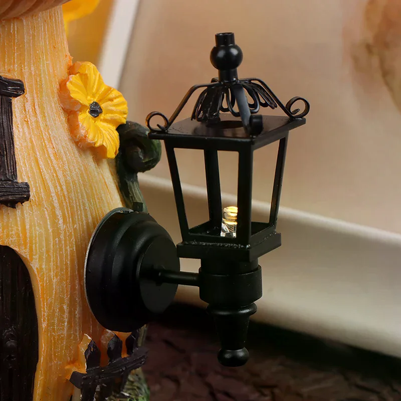 

1:12 Dollhouse Miniature Wall Lamp Led Lamp Wall Light Outdoor Garden Decor Toy For Kids Children Adults