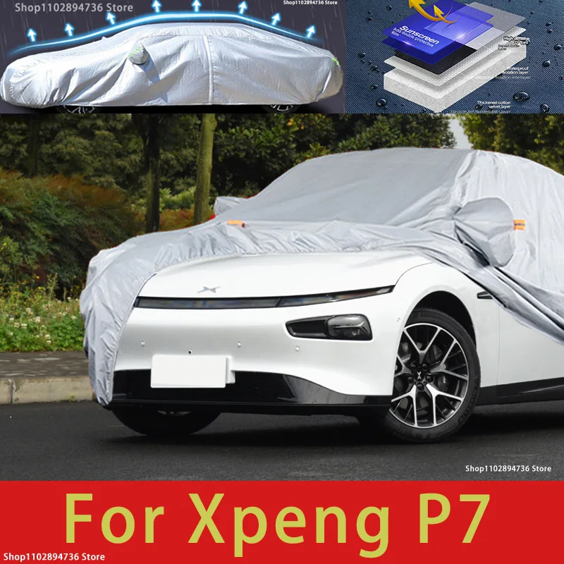 

For Xpeng P7 Outdoor Protection Full Car Covers Snow Cover Sunshade Waterproof Dustproof Exterior Car accessories