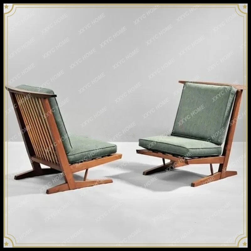 X-S  Wood Homestay Apartment Clubhouse Reception Leisure Model Room Exhibition Hall Sofa Single Chair HG