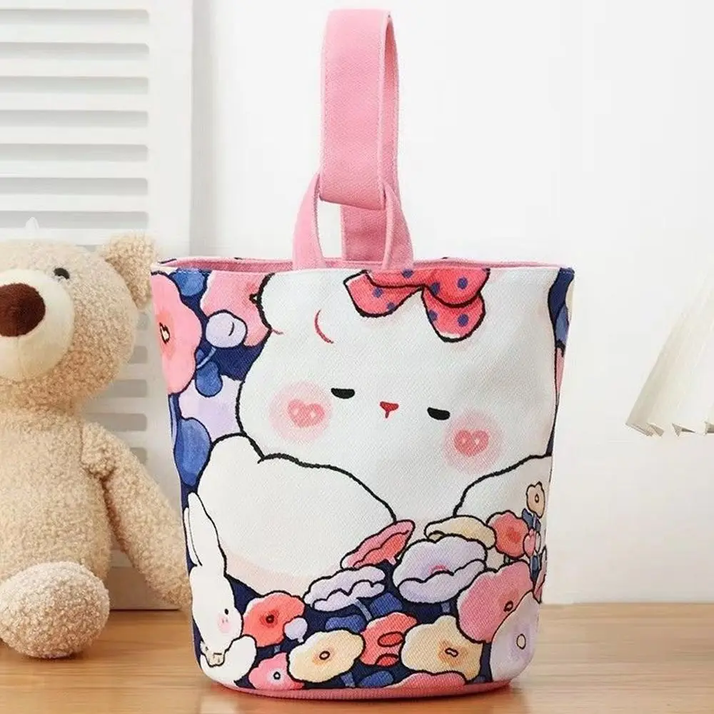 طوي أرنب الكرتون قماش دلو حقيبة الكلب طباعة أرنب حقيبة يد Ins نمط حمل حقيبة الكلب الغداء حقيبة في الهواء الطلق #3