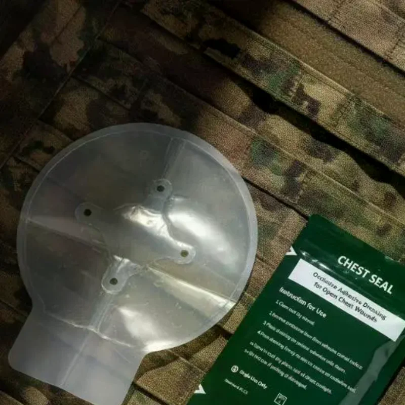 Safety Survival Emergency Trauma Sticker Chest Seal Vented First Aid Patch Outdoor Tool