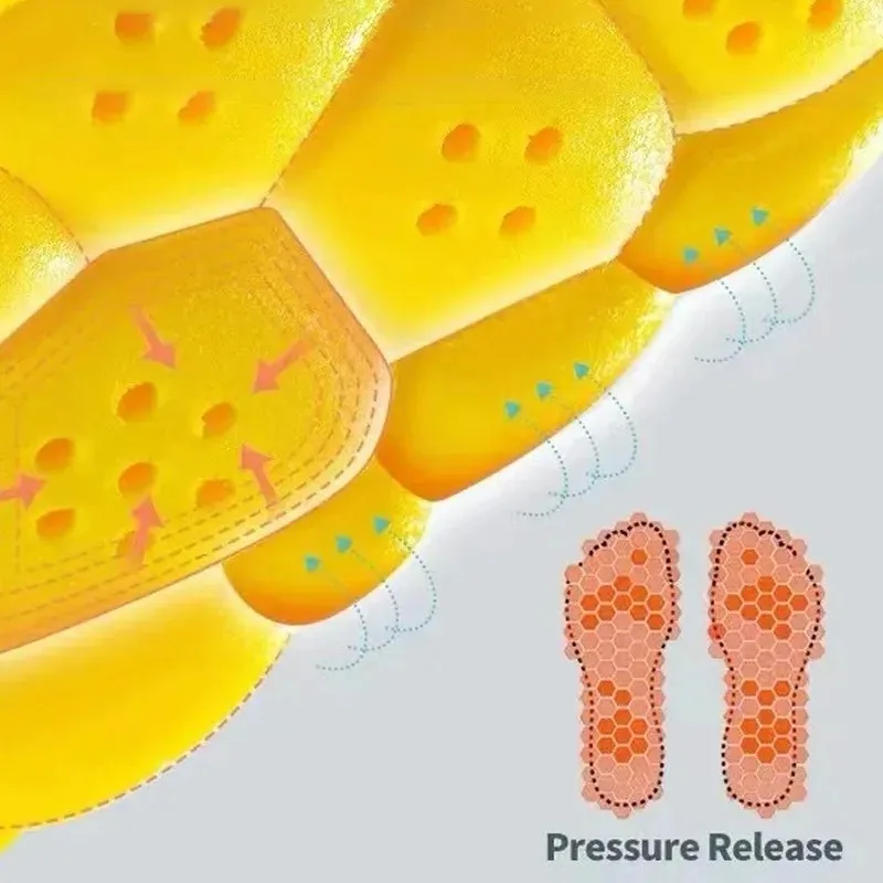 Technology Sports Insoles for Shoes PU Sole Soft Breathable Shock Absorbing Cushion Running Orthopedic Arch Support Insoles