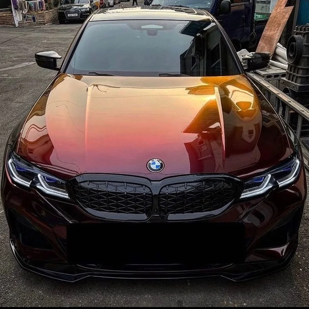 ฟิล์มหุ้มรถยนต์ WRAPMASTER 1.52*17 เมตร สีดำแดง ซุปเปอร์กลอส ชameleon