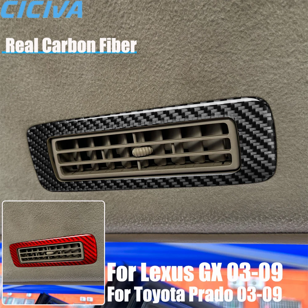 

Настоящее углеродное волокно, автомобильные аксессуары, накладка на крышу, декоративная крышка, мягкая наклейка для Lexus GX для Toyota Prado 2003-2009