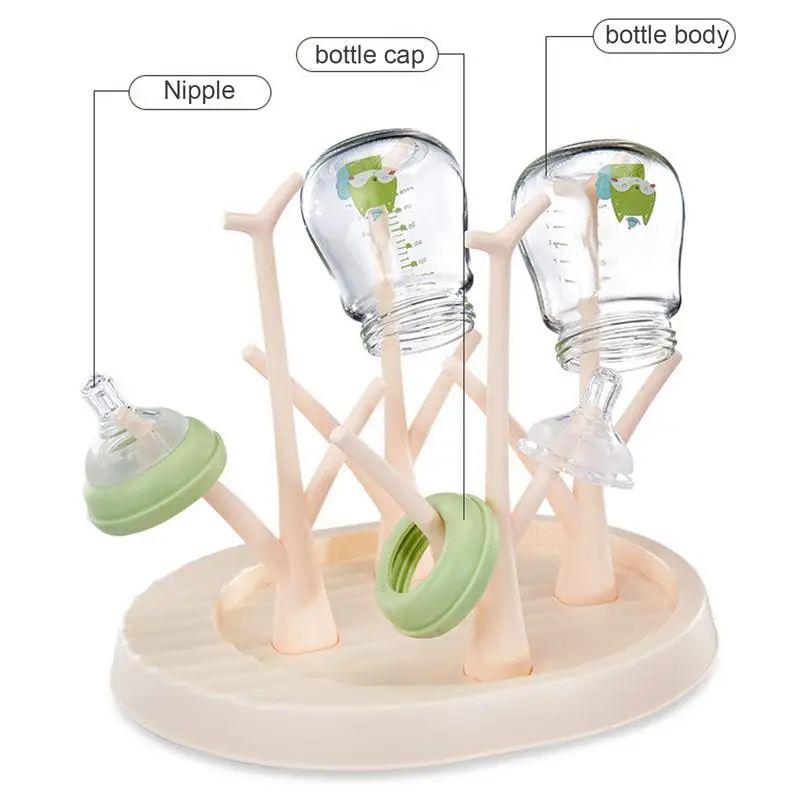 Flessendroogrek Afneembare Boomvormige Flessenopslag Boomvormig Flesdrogerrek Ruimtebesparende Flessenhouder Voor Baby