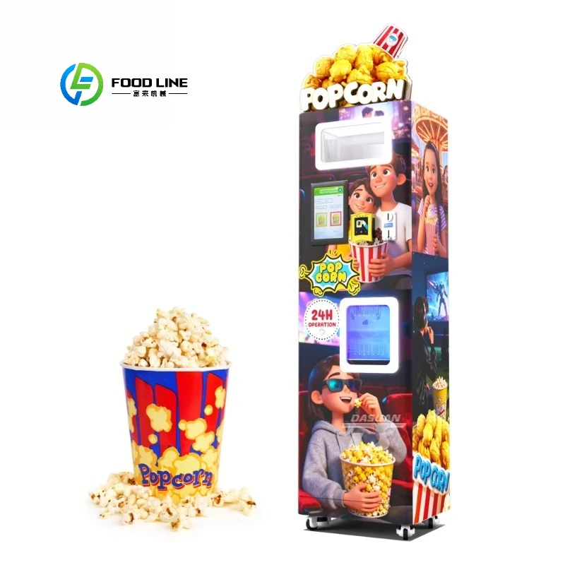 Factory Wholesale Commercial Automatic Popcorn Maker Machine Multiple Payment System New Popcorn Vending Machine