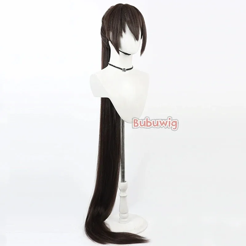 CyBubuwig الشعر الاصطناعية Jyu Viole Grace تأثيري الباروكات برج الله Jyu Viole Grace 150 سنتيمتر بني داكن ذيل حصان شعر مستعار مقاومة للحرارة