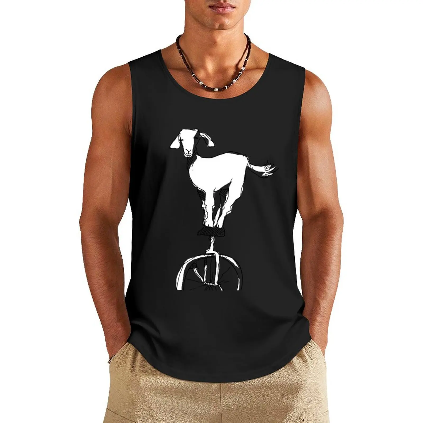 

Goat on a unicycle Classic Tank Top t shirt gym gym accessories men gym Men's t-shirts