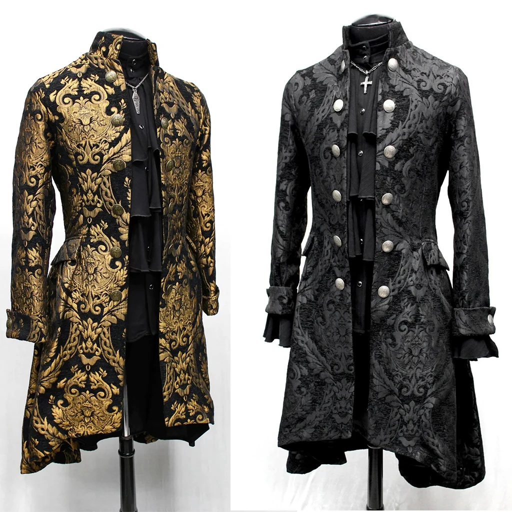 مخصص القرون الوسطى الديباج معطف زي الرجعية القوطية التنين سترة تيودور الملك هنري المحكمة زي #1