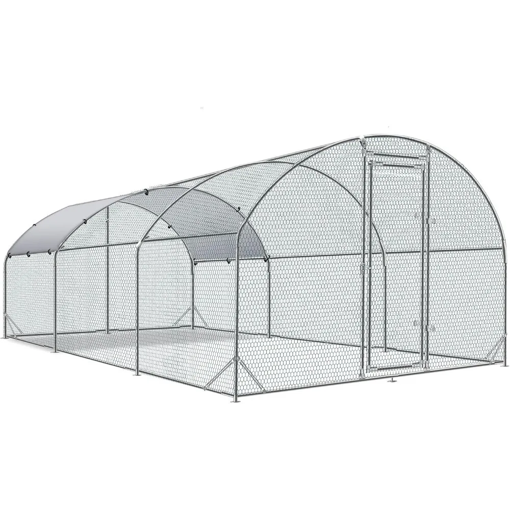 

Large 9'W x 19'L x 6.5'H Metal Chicken Coop for Chicken, Duck & Rabbit Outdoor