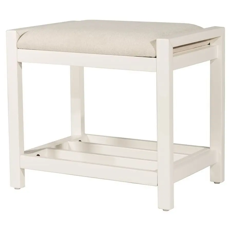 

Furniture Amelia, White Vanity Stool