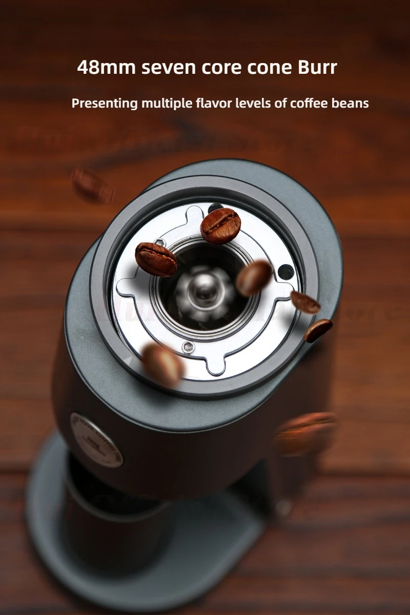 HomeWise HW-48 Electric Coffee Grinder 7-core 48mm Burr Household Coffee Bean Grinder Coffee Miller Grinder for Espresso Filter