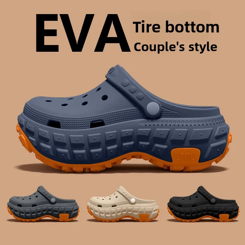 

Thick-sole hole shoes men's summer 2025 new outer wear trendy non-slip wear-resistant driving non-odory sandals men
