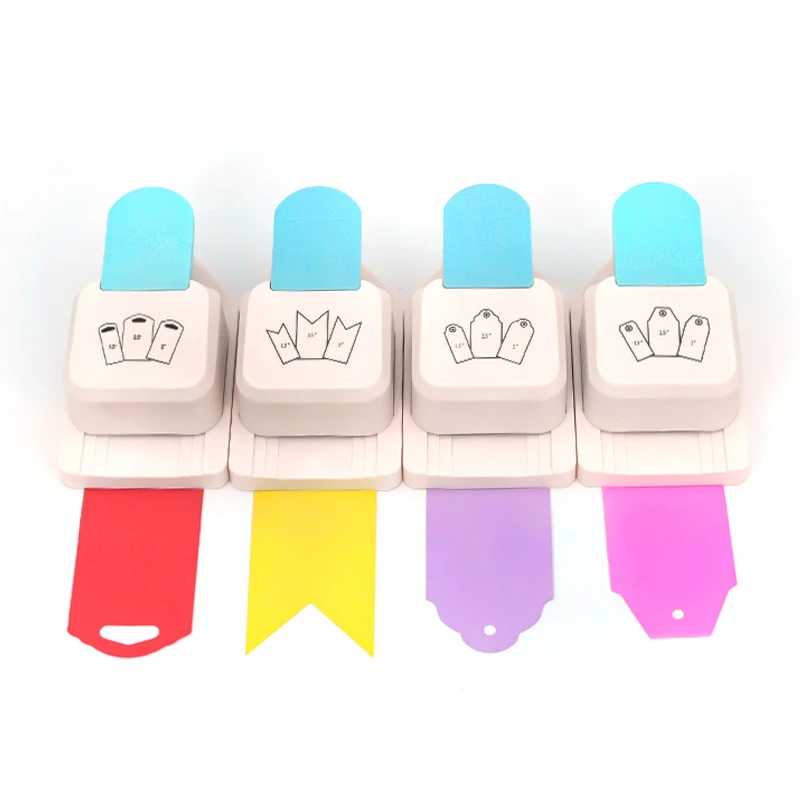 لون عشوائي شنق علامة المرجعية لكمة DIY النقش اللكمات سكرابوكينغ آلة قطع الورق ثقب لكمة مستدير القاطع #4