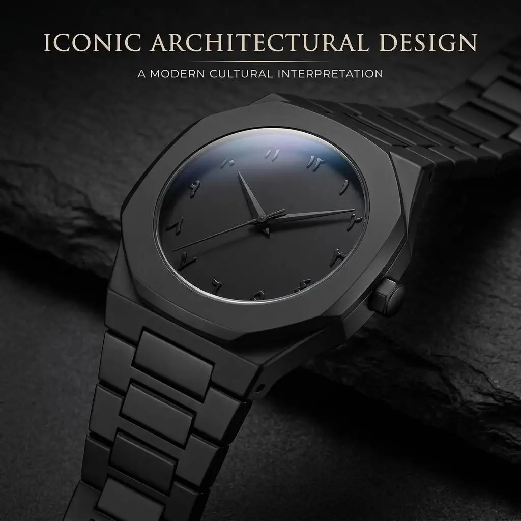 Sleek and Angular Quartz Wristwatch with a Distinctive Dial Design, Perfect as a Versatile Accessory for Casual Occasions