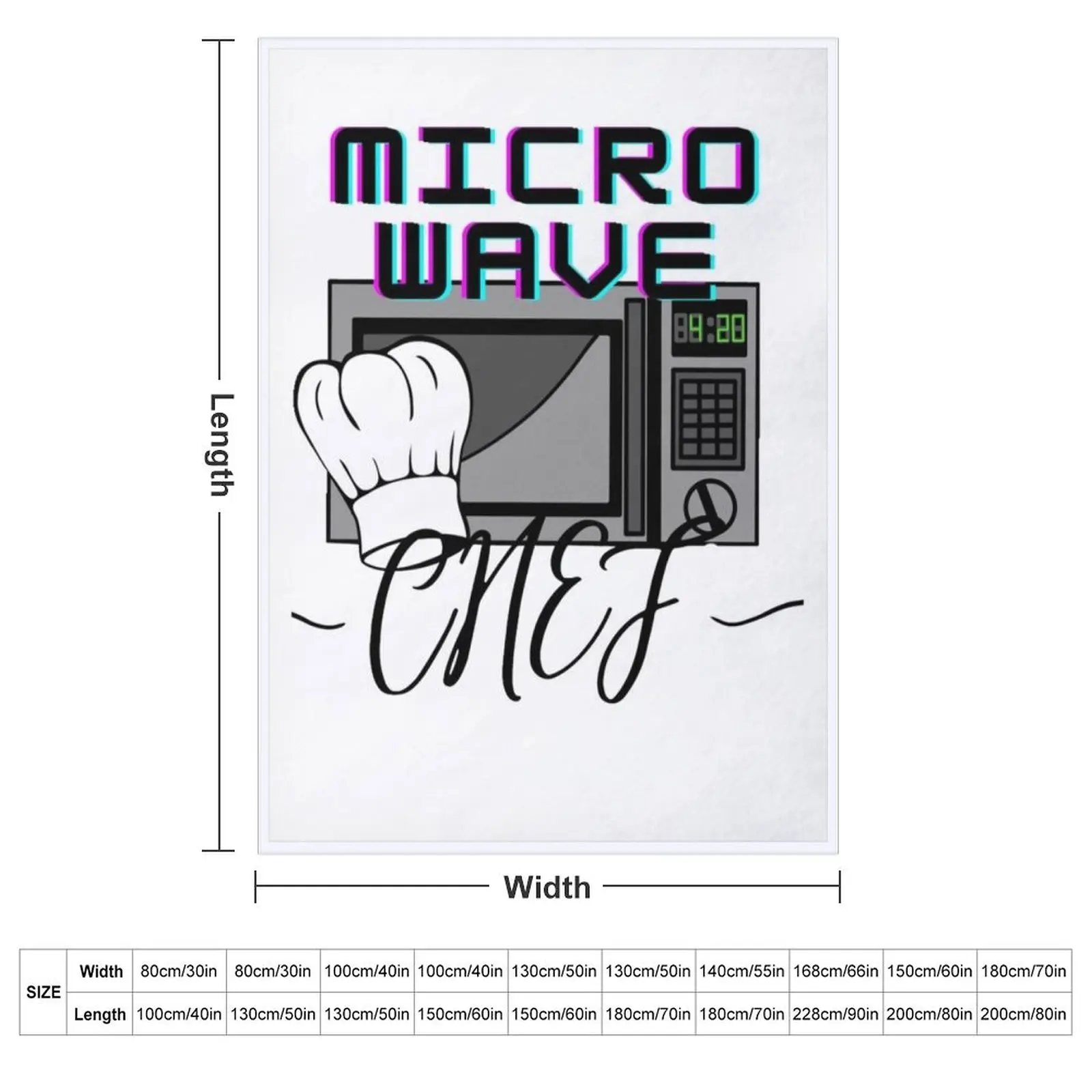 Microwave Chef Throw Blanket Large Comforter Extra Large Throw Thermal For Sofa Thin Moving Blankets