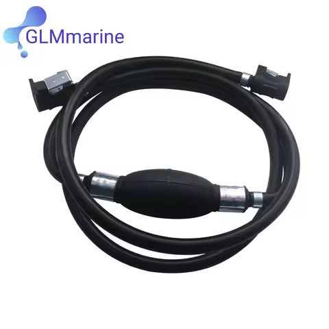 Universal 5/16" 8mm Fuel Line Hose with Connector and Primer Pump for Outboard 61J-24306-04-00 6Y2-24306-56 6Y1-24306-55