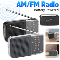Mini Transistor Radio with Speaker Battery Powered Radio with Strap Small Radio Telescopic Antenna for Indoor Outdoor