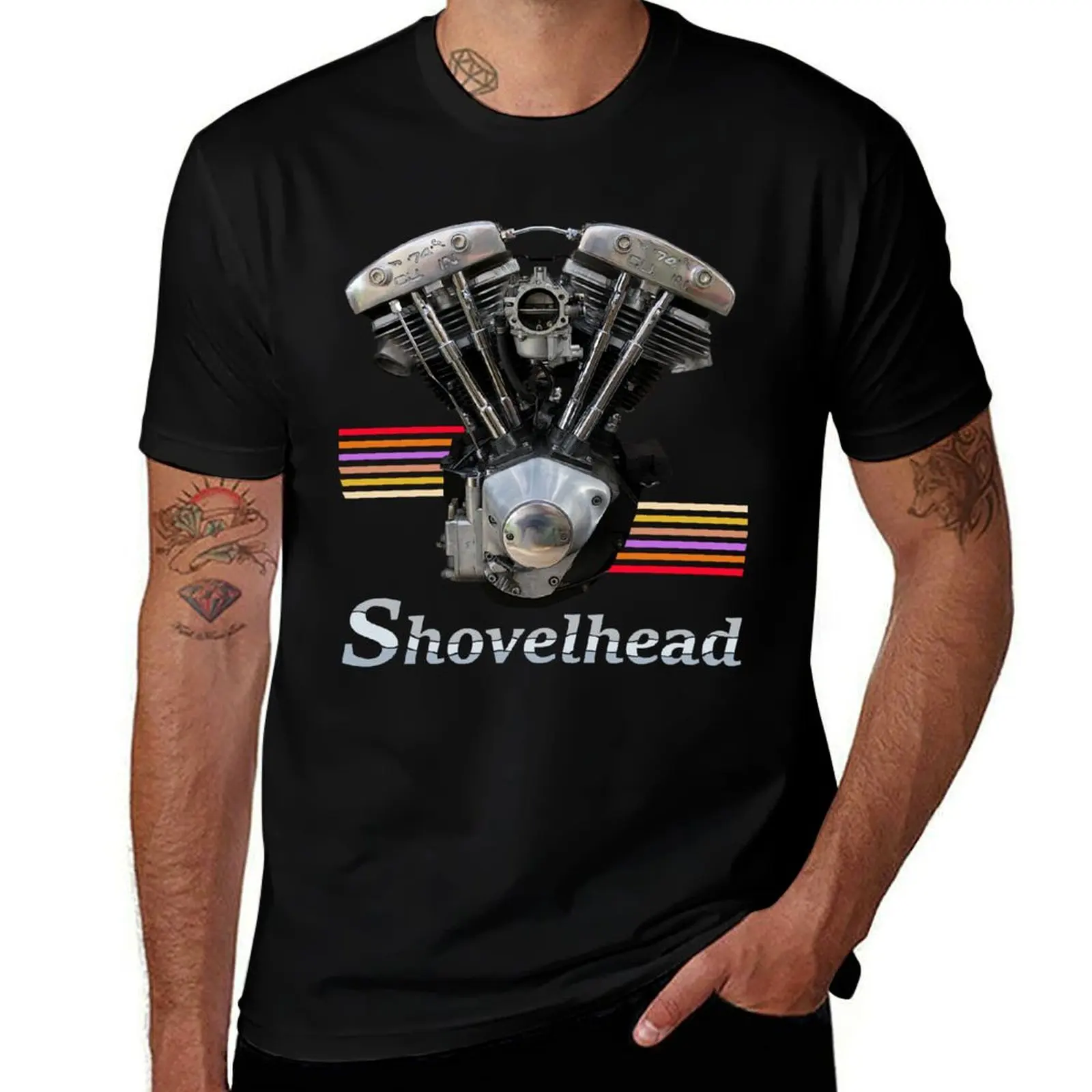 

For Men Women Shovelhead Retro Vintage T-Shirt Moisture Wicking Athletic T-Shirt